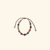 Beaded Beige Rope Necklace