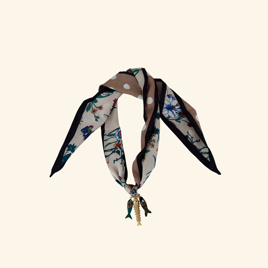 Trois Poissons Scarf Necklace