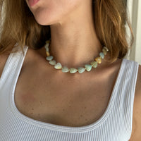 Light Green Heart Stone Necklace