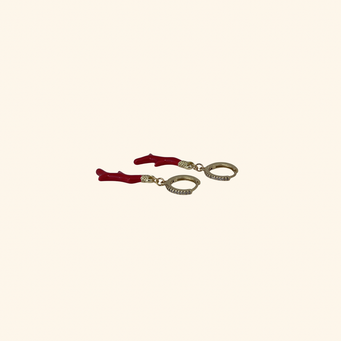 Red Coral Earrings