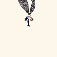 Our Lady of Aparecida Fish and Horn Scarf Necklace