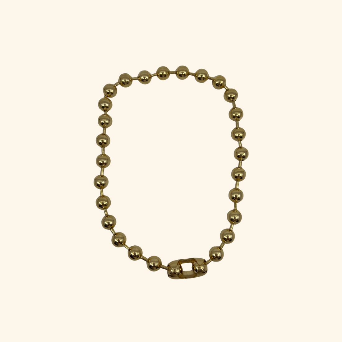 Gold Ball Link Necklace