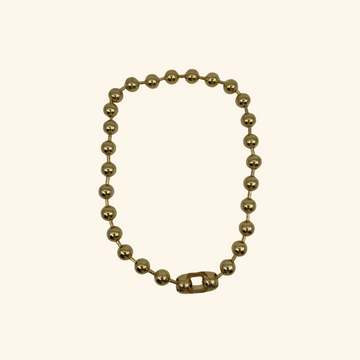 Gold Ball Link Necklace