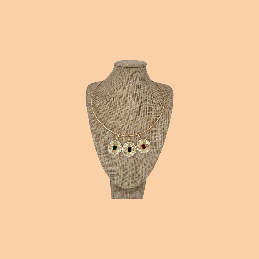 Red Stone Pendant Charm