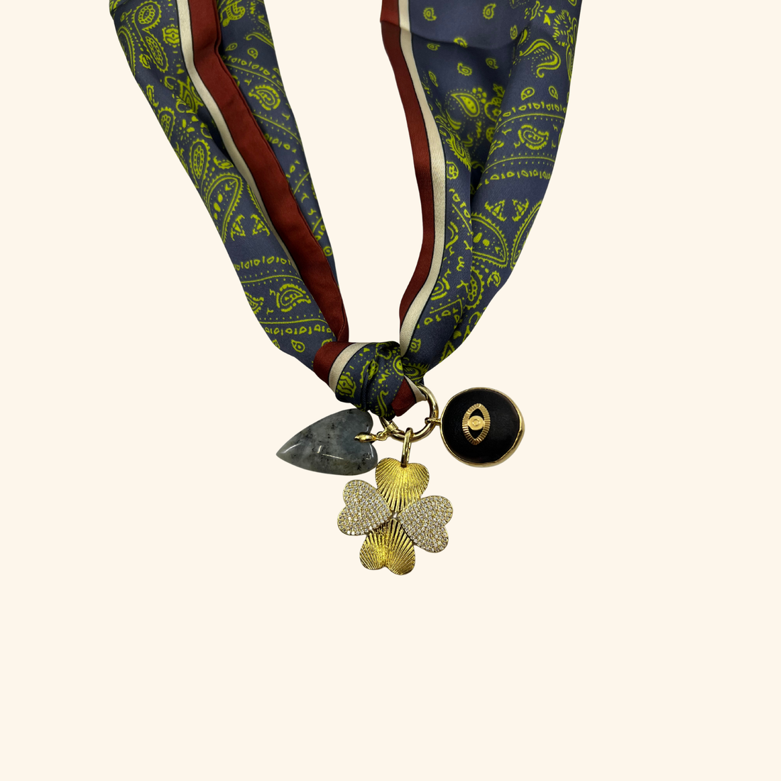 Charmed Eye Bandit Scarf Necklace