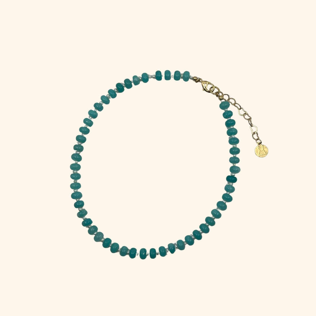 Caribbean Blue Stone and Pearl Necklace