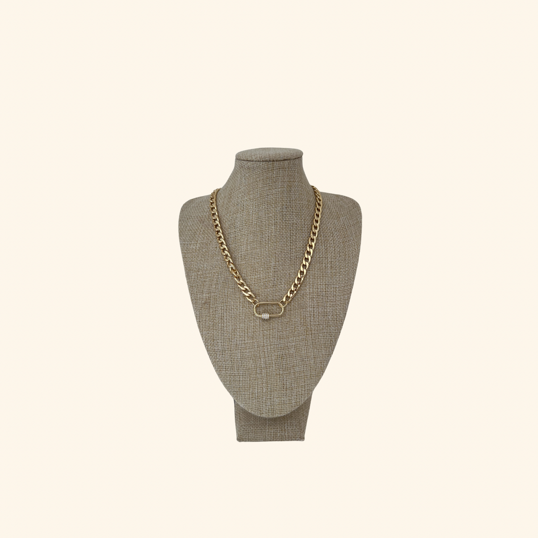 Gold Link Charm Chain Necklace