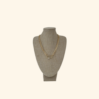 Gold Link Charm Chain Necklace