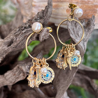 Cosmic Drop Hoop Earrings