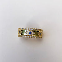 Diamond Eye Ring - Gold & Silver