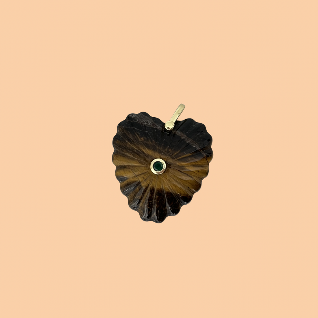 Tiger’s Eye Heart Charm