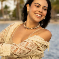 Driftstone Beige Beach Beads Necklace