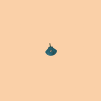 Turquoise Scallop Shell Charm