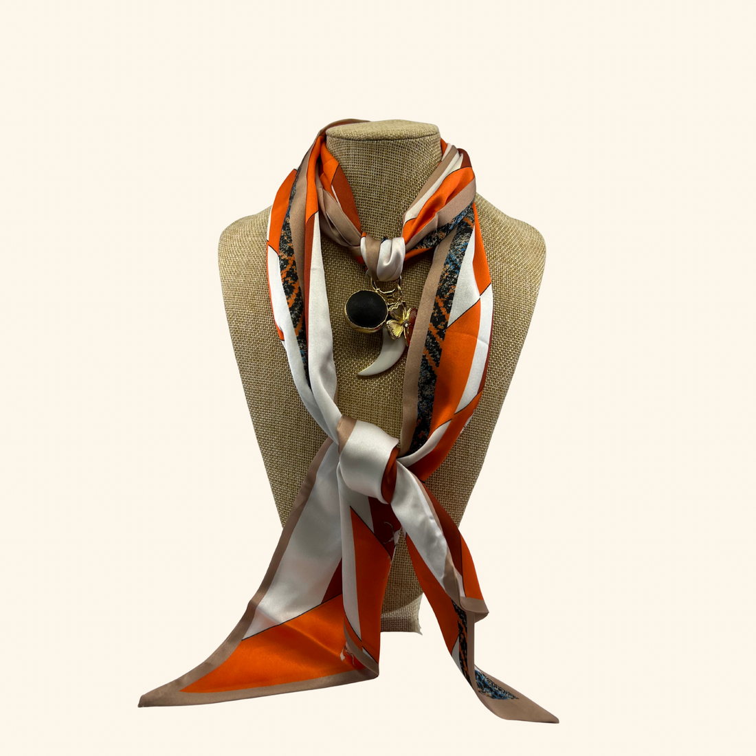 Lucky Equestrian Horn Scarf Necklace