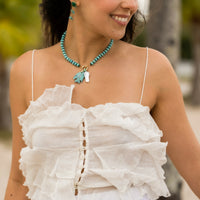 Verde & Azure Laguna Beach Beads Charm Necklace