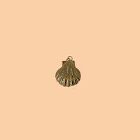 Golden Scallop Shell Charm