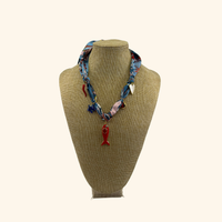 La Vie en Rouge Scarf Necklace