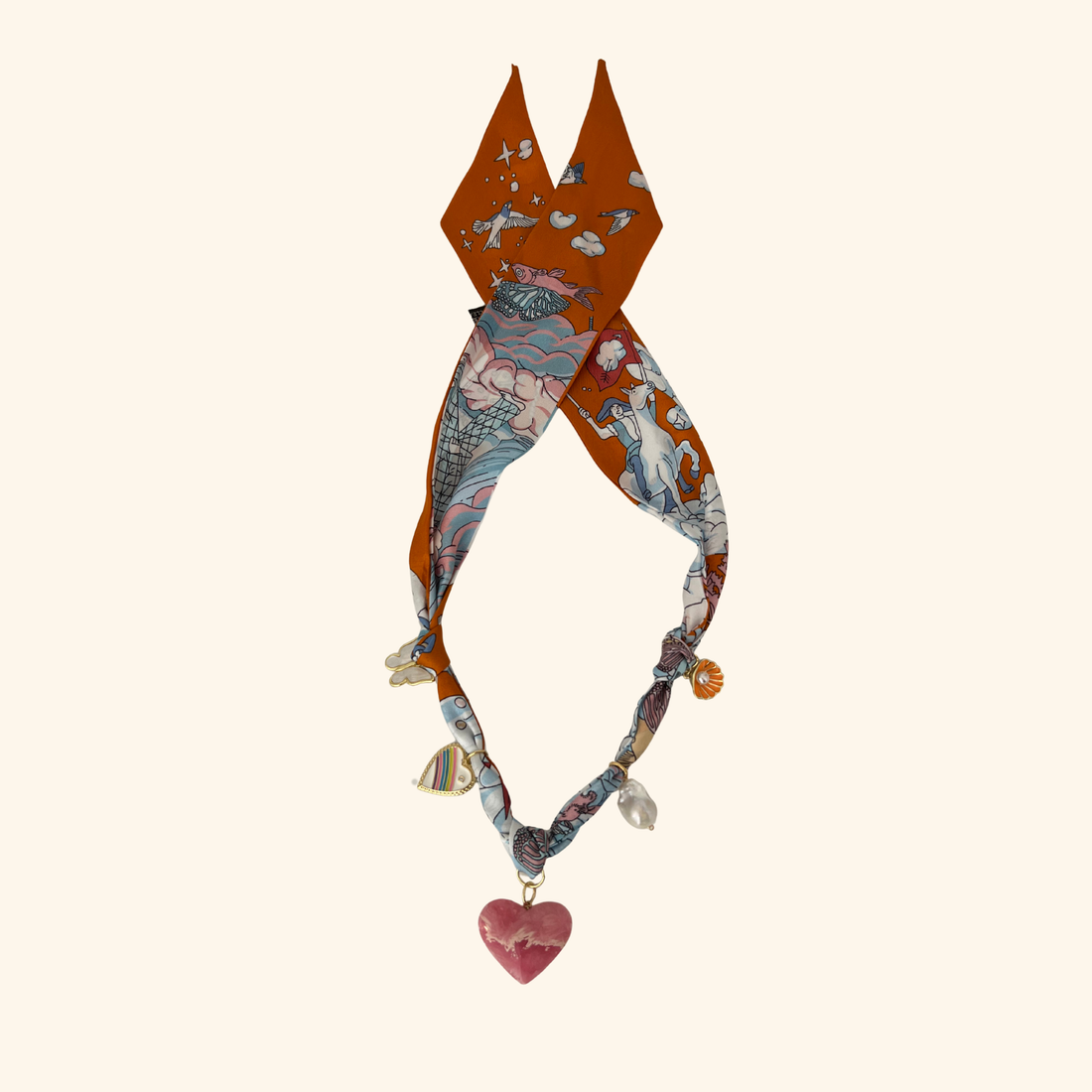 La Vie en Rose Scarf Necklace