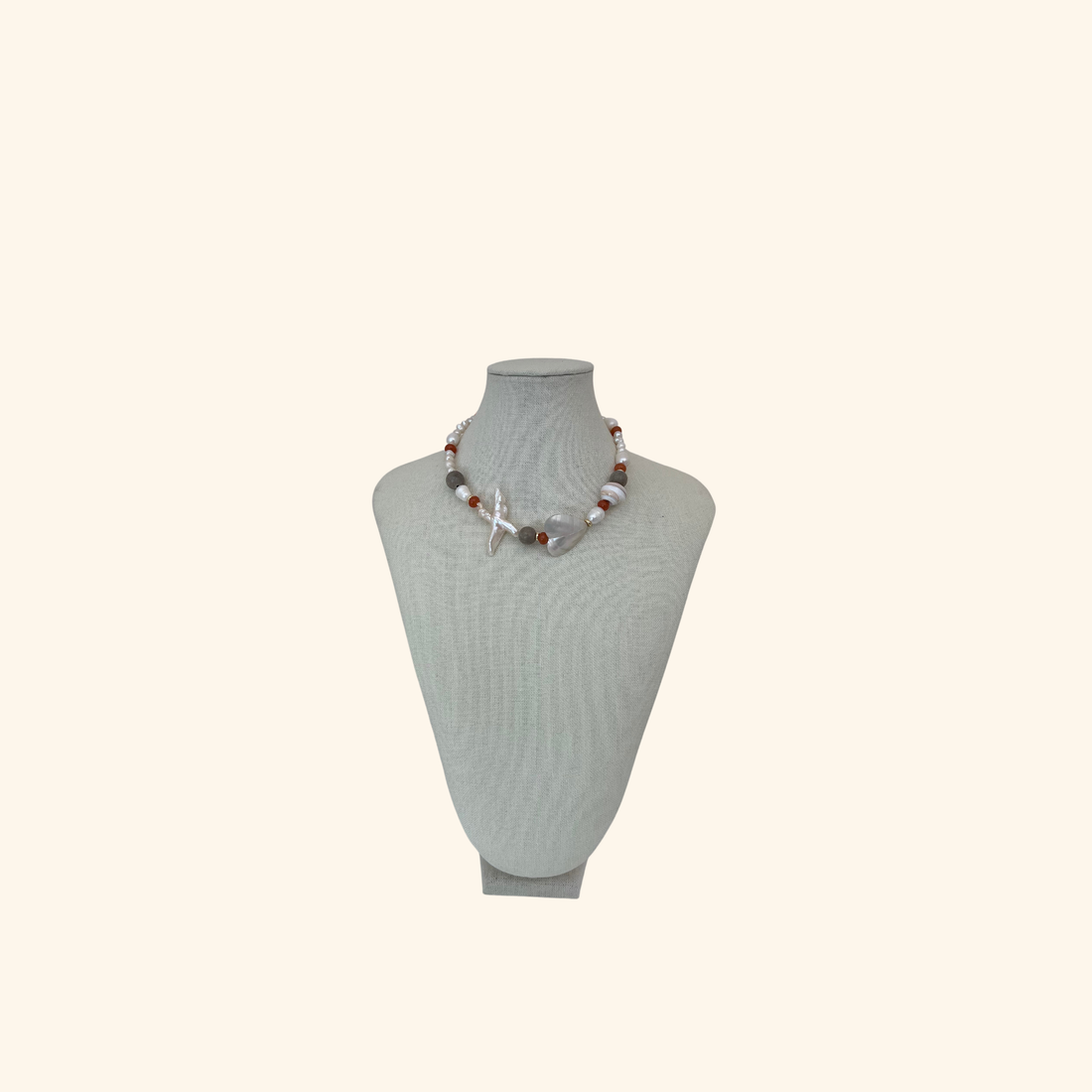 Pearl Cross and Shell Heart Bikini Belt