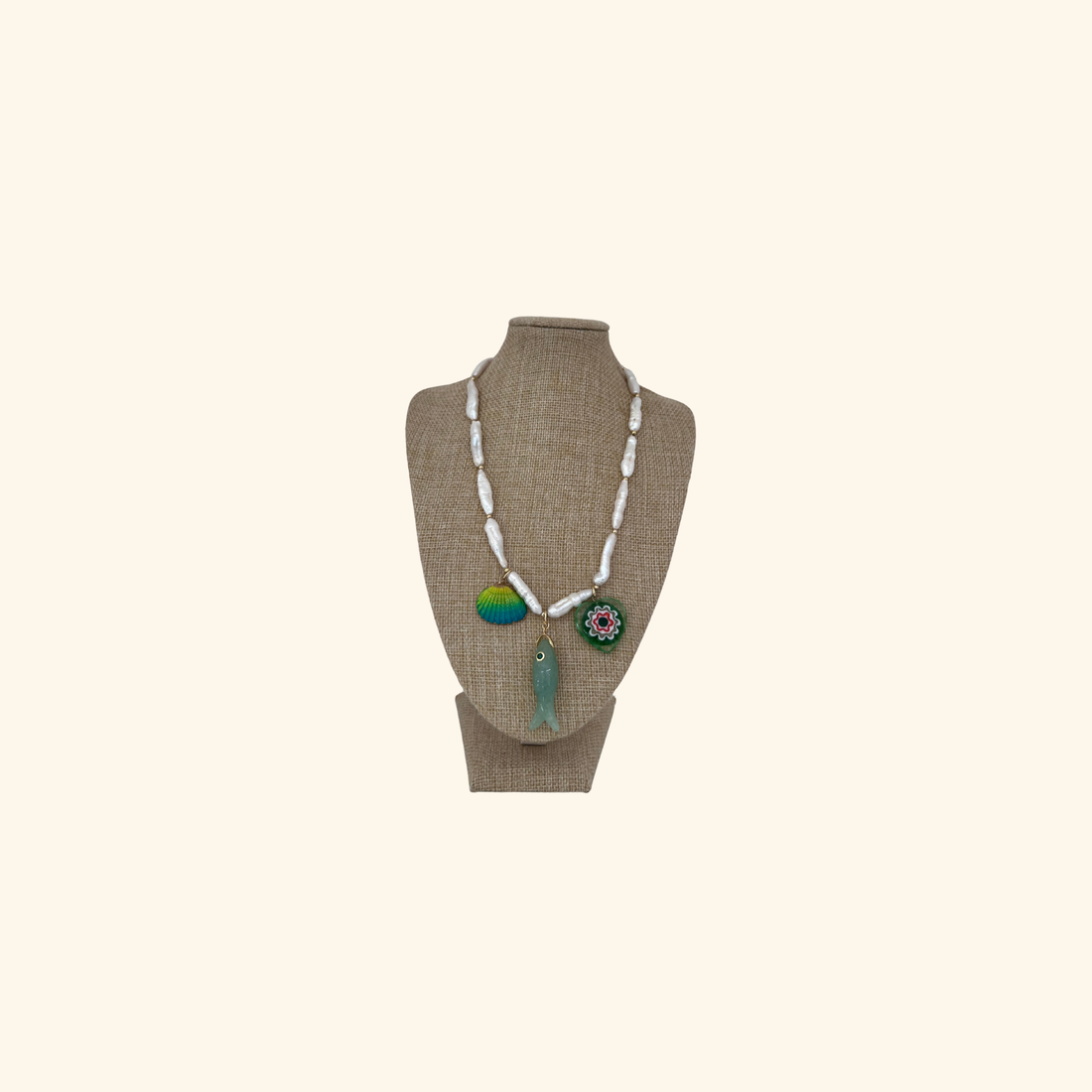 Seaside Treasure Stick Pearl Necklace
