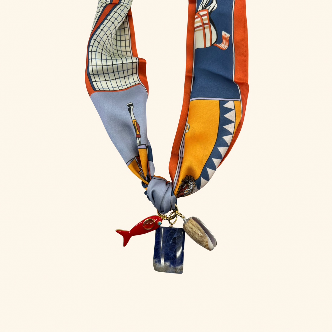 Coquille Méditerranée Scarf Necklace