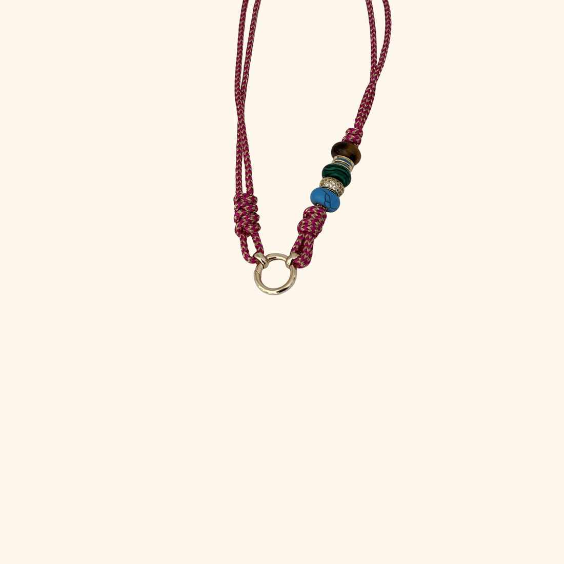 Laguna Beaded Marine Rope Necklace