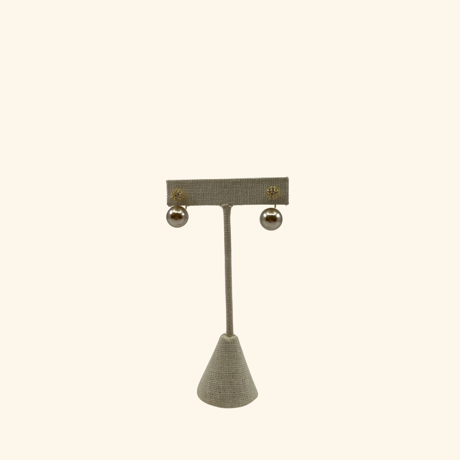 Toasted Pearl Wrap Earrings