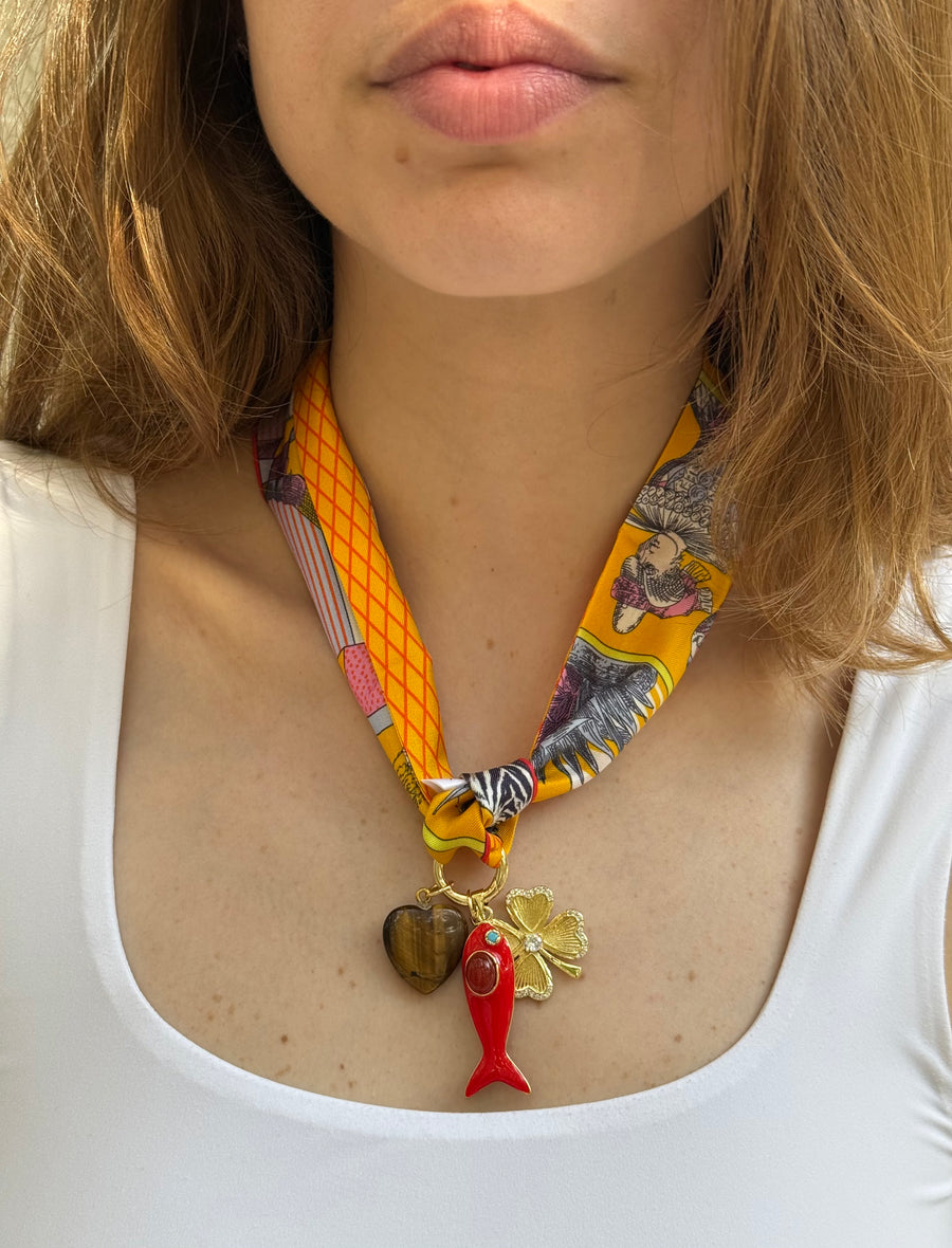 Lucky Fish Scarf Necklace