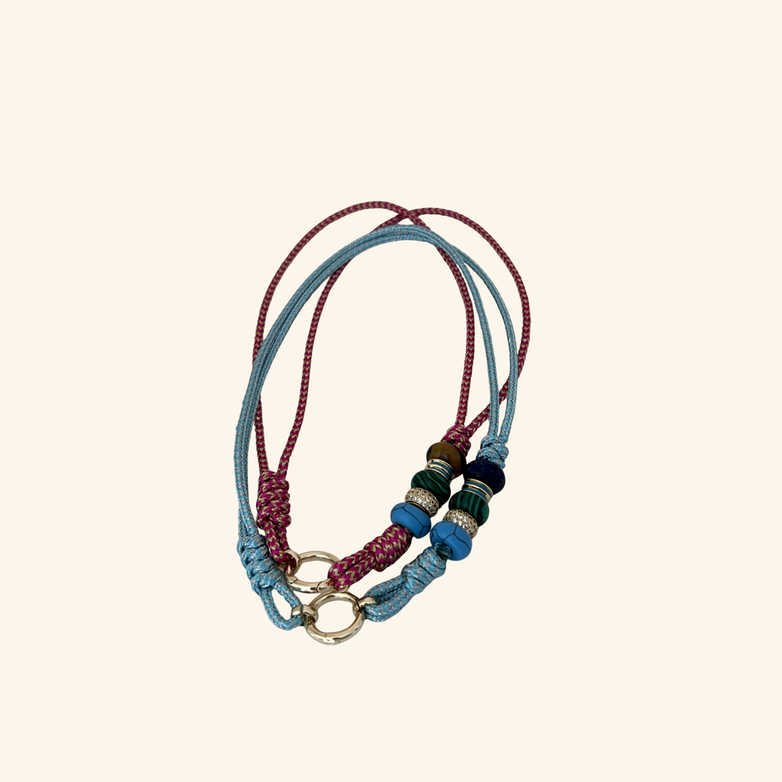 Laguna Beaded Marine Rope Necklace