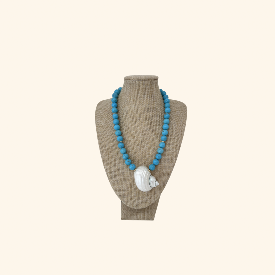 Tidal Shell Howlite Beach Beads Necklace