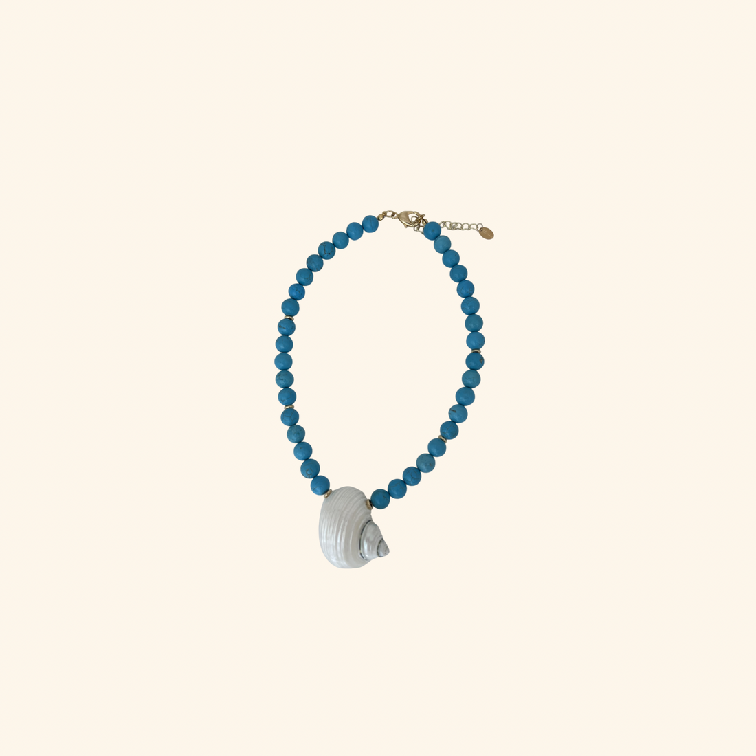 Tidal Shell Howlite Beach Beads Necklace