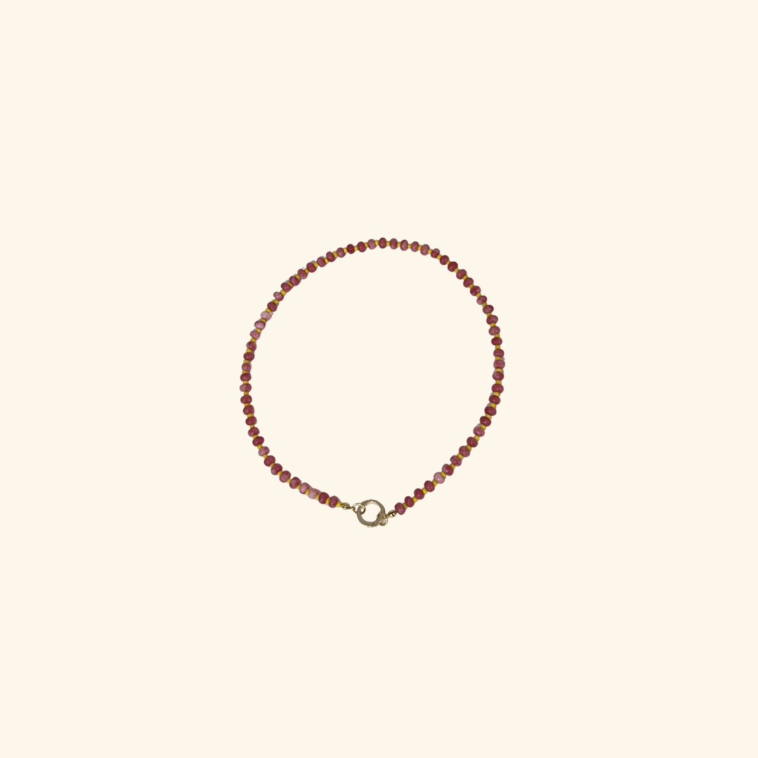 Pink & Yellow Beaded Necklace