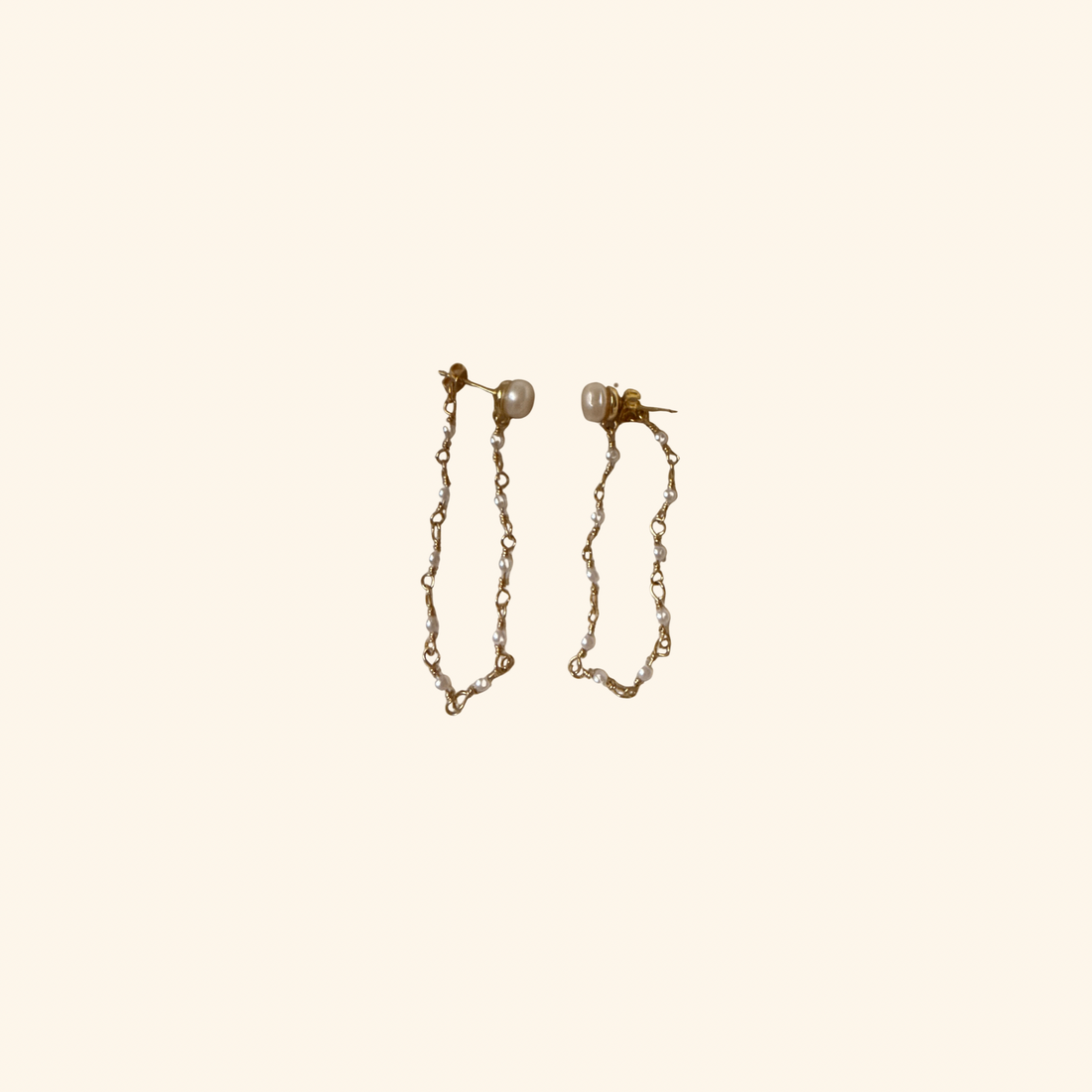 Dainty Drop Pearls Earrings