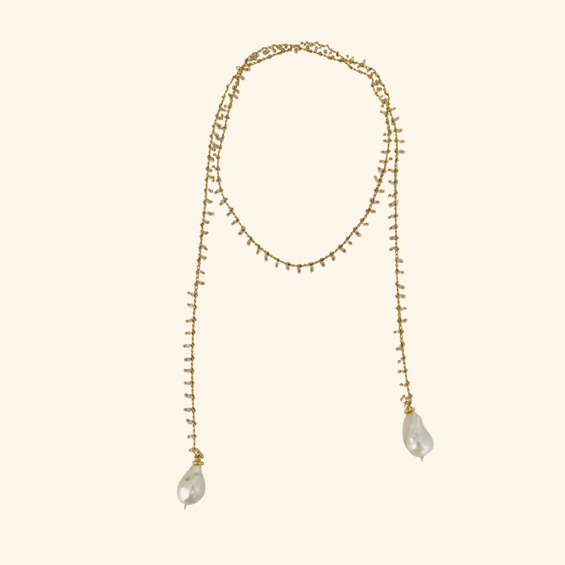 Pearl Tie Necklace