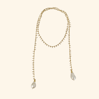 Pearl Tie Necklace