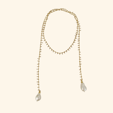 Pearl Tie Necklace