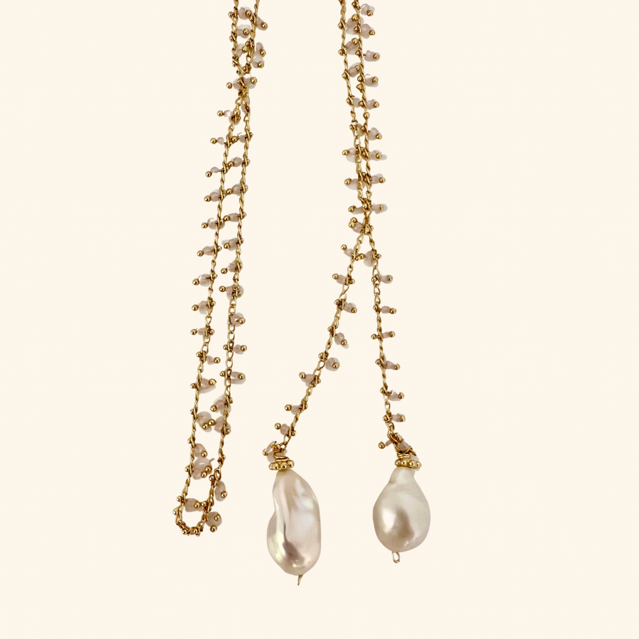 Pearl Tie Necklace
