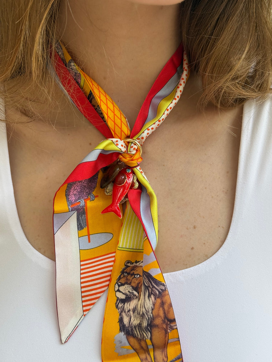 Lucky Fish Scarf Necklace