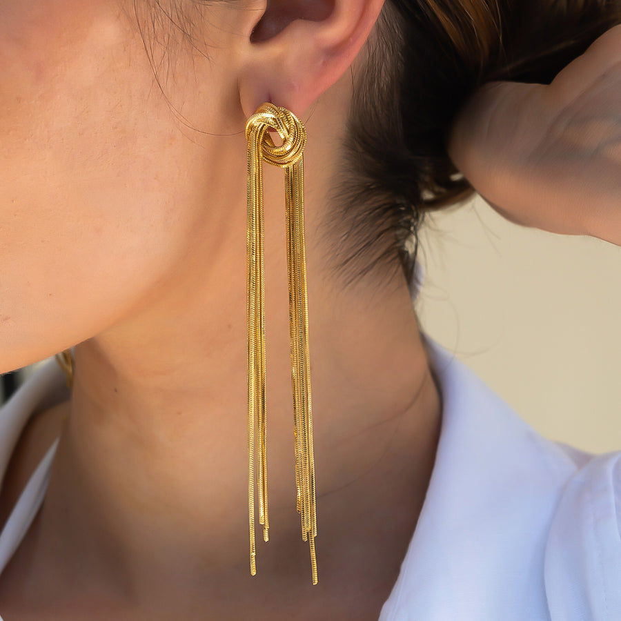 Golden Waterfall Earrings Shop Jewelry Mcharms
