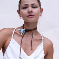 Mcharms Leather Bloom Choker Shop Jewelry at MCHARMS
