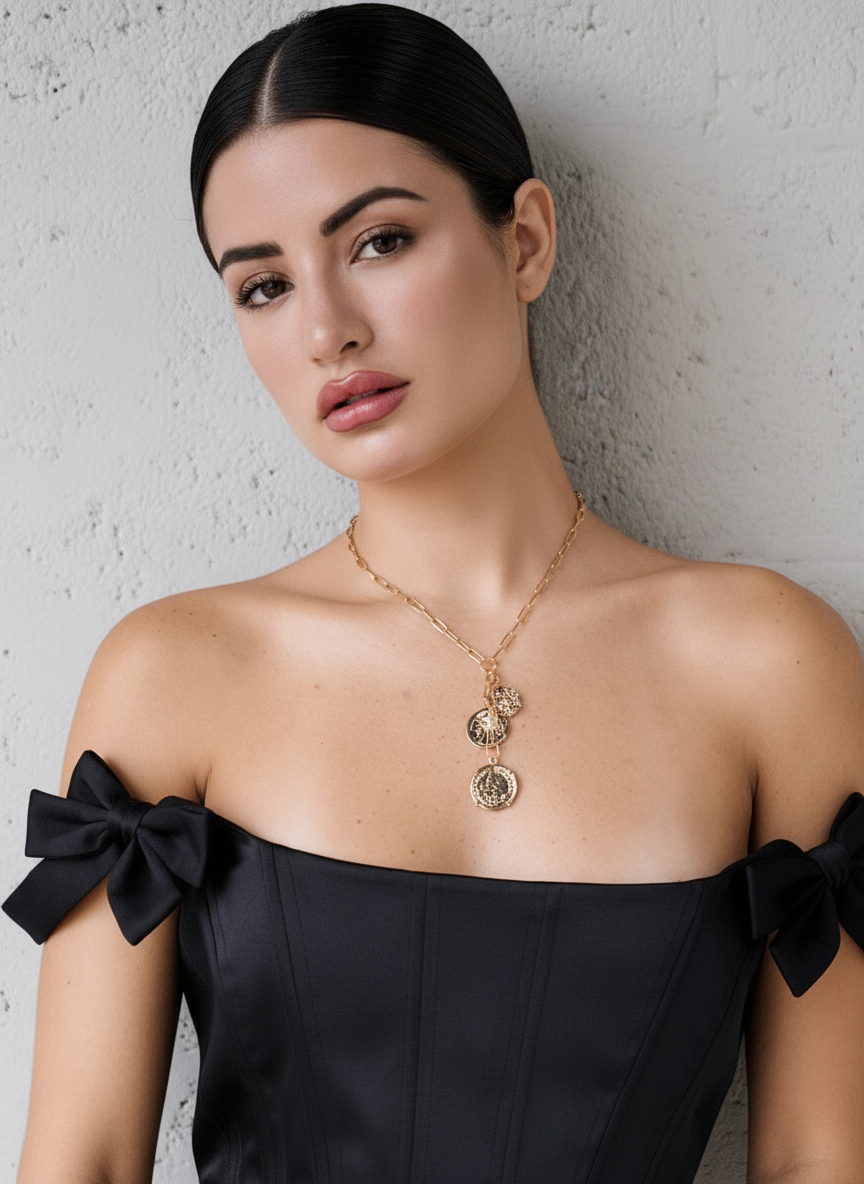 Cascading Coin Necklace