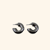 Donut Hoops Earrings - Gold & Silver