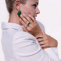 Emerald Dream Earrings + Rings Set