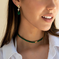 Green Lucky Clover Necklace