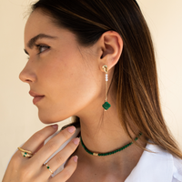 Green Lucky Clover Earrings