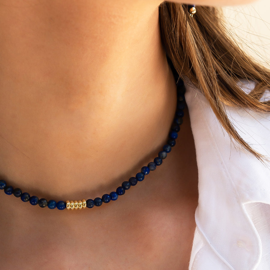 Blue Lucky Clover Necklace
