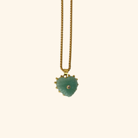 Gemstone Heart Chain Necklace