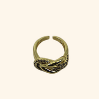 Gold Knot Statement Ring Shop Jewelry at MCHARMS