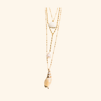 Shell and Pearl Beach Stack Shop Necklaces at MCHARMS