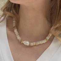 Giant Puka Pearl Necklace